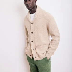 Cardigan Homme en Laine d'Alpaga & Yak Beige