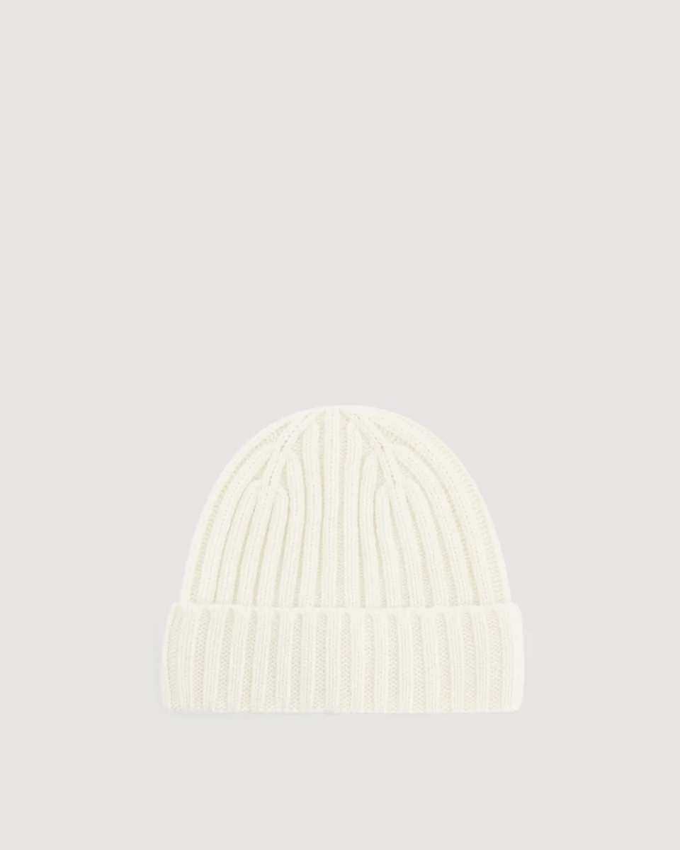 Bonnet Homme en Laine & Cachemire Ecru – Image 3