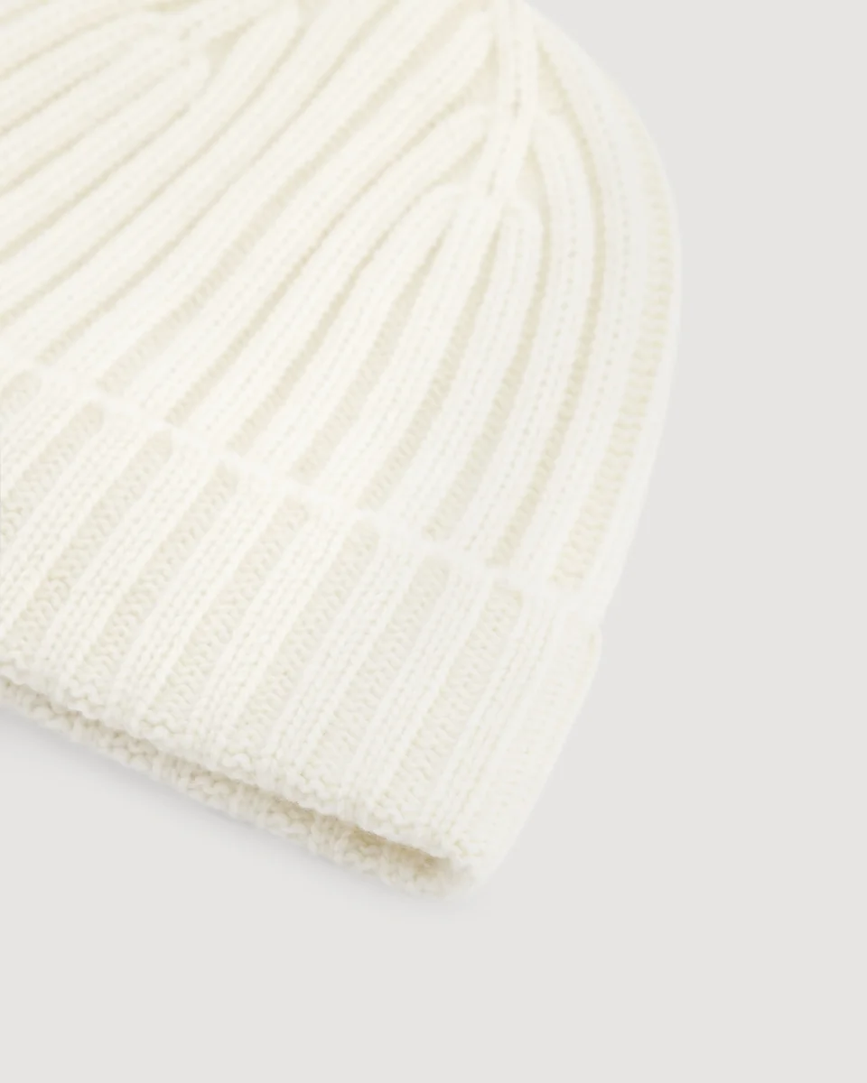 Bonnet Homme en Laine & Cachemire Ecru – Image 4