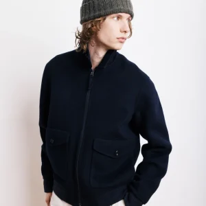 Bonnet Homme en Laine & Cachemire Vert Militaire