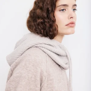 Cagoule Femme en Laine & Cachemire Beige Mellon