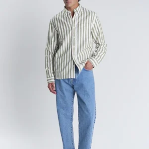 Chemise Calvi kaki blanc