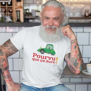 T-SHIRT HOMME PATRICK SEBASTIEN "POURVU QUE ÇA DURE !"