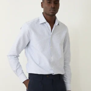 Chemise Volpaia blanc rayures bleues